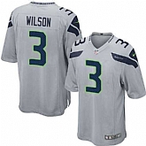 Nike Men & Women & Youth Seahawks #3 Russell Wilson Gray Team Color Game Jersey,baseball caps,new era cap wholesale,wholesale hats